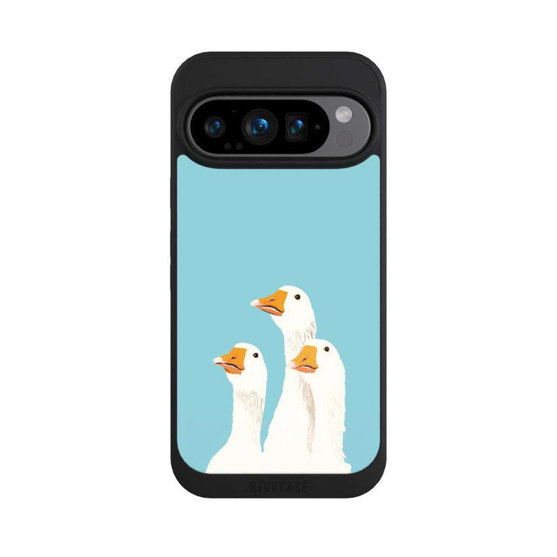 Pixel 9 Pro NIVOpure Drei Gänse Hellblau mit KI