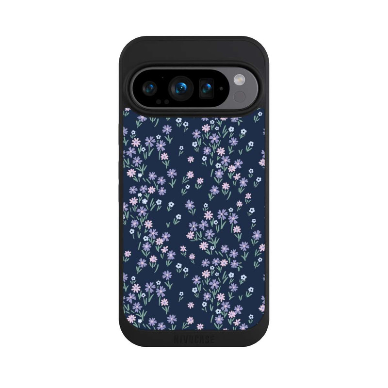 Pixel 9 Pro NIVOpure Dark Blue Floral Theme