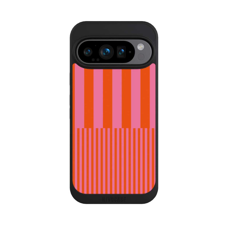 Pixel 9 Pro NIVOpure Striped Pattern Pink Red