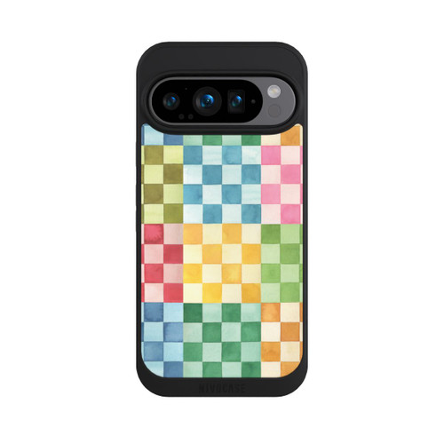 Google Pixel 9 Pro NIVOpure Checkerboard Watercolor Chess Geometric Red