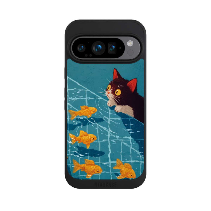 Pixel 9 Pro NIVOpure Die Katze im Pool mit KI