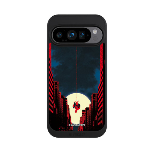 Google Pixel 9 Pro NIVOpure Spider-Man Marvel between Skyscrapers