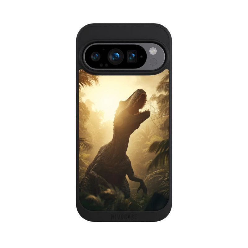 Pixel 9 Pro NIVOpure Dinosaurier im Urwald mit KI