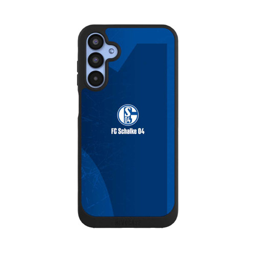 Samsung Galaxy A15 5G NIVOpure Schalke 04 Blauer Hintergrund Mit Logo