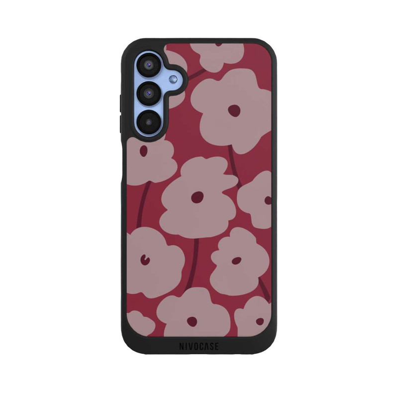 Galaxy A15 5G NIVOpure Minimalistische Blumen Bordeaux