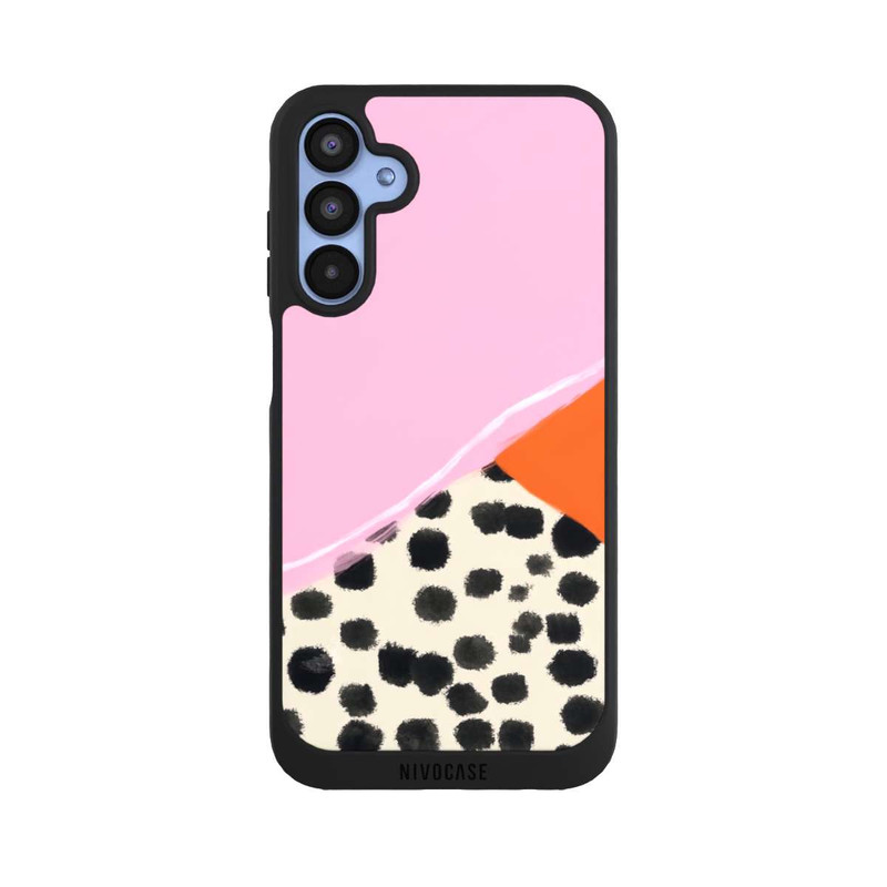 Galaxy A15 5G NIVOpure Pink and Orange Modern Art with Dots