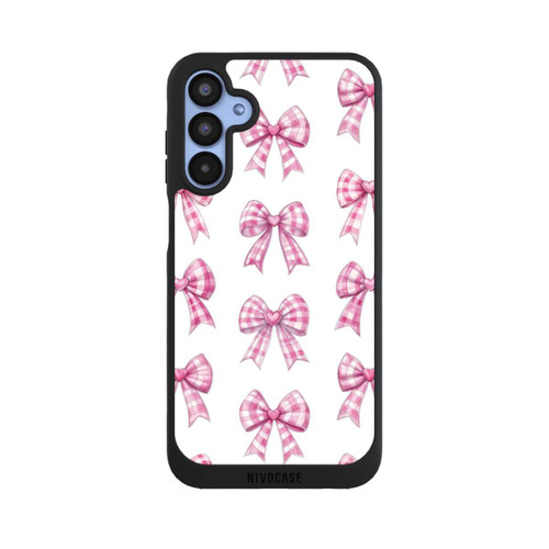 Samsung Galaxy A15 5G NIVOpure Pink Gingham Hearts and Bows avec IA