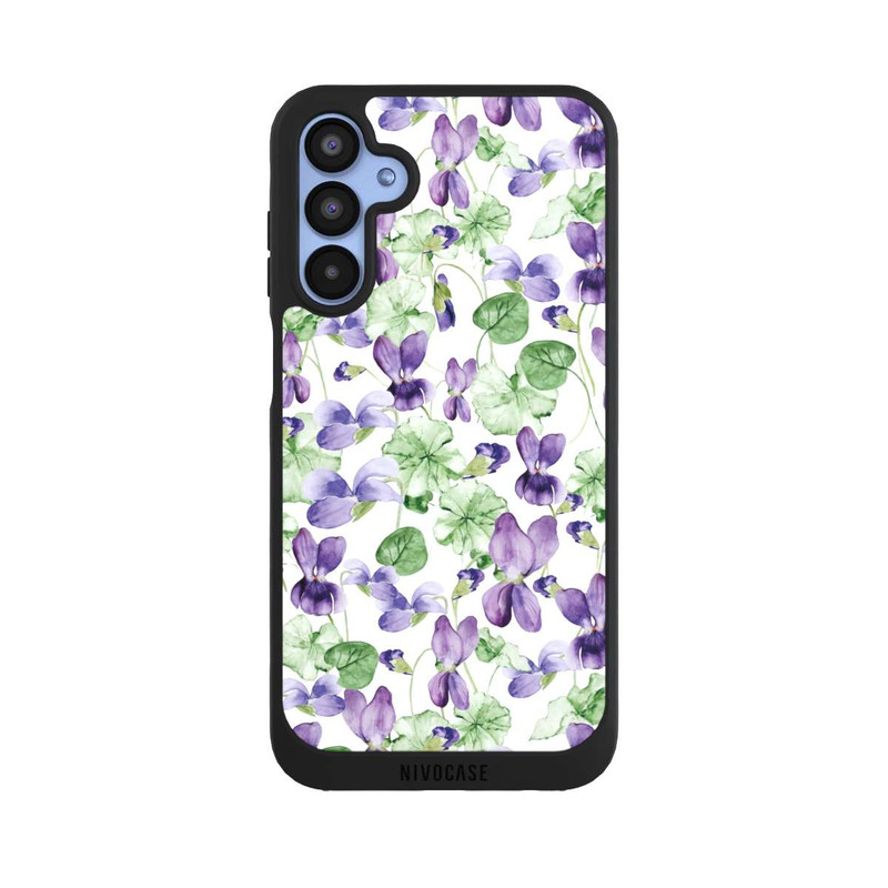 Galaxy A15 5G NIVOpure Purple Wildflowers Pattern Watercolor