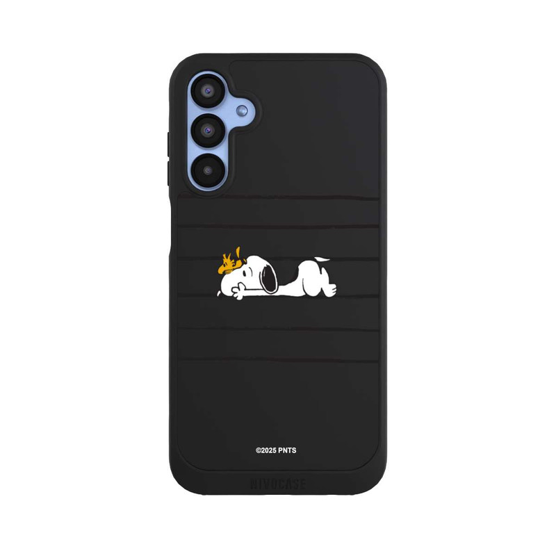 Galaxy A15 5G NIVOpure Snoopy Woodstock Streifen Peanuts Transparent