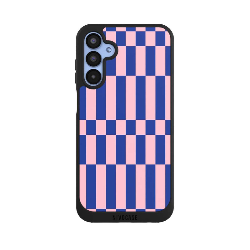 Galaxy A15 5G NIVOpure Checked Abstract Bold Electric Blue and Pink Color Block