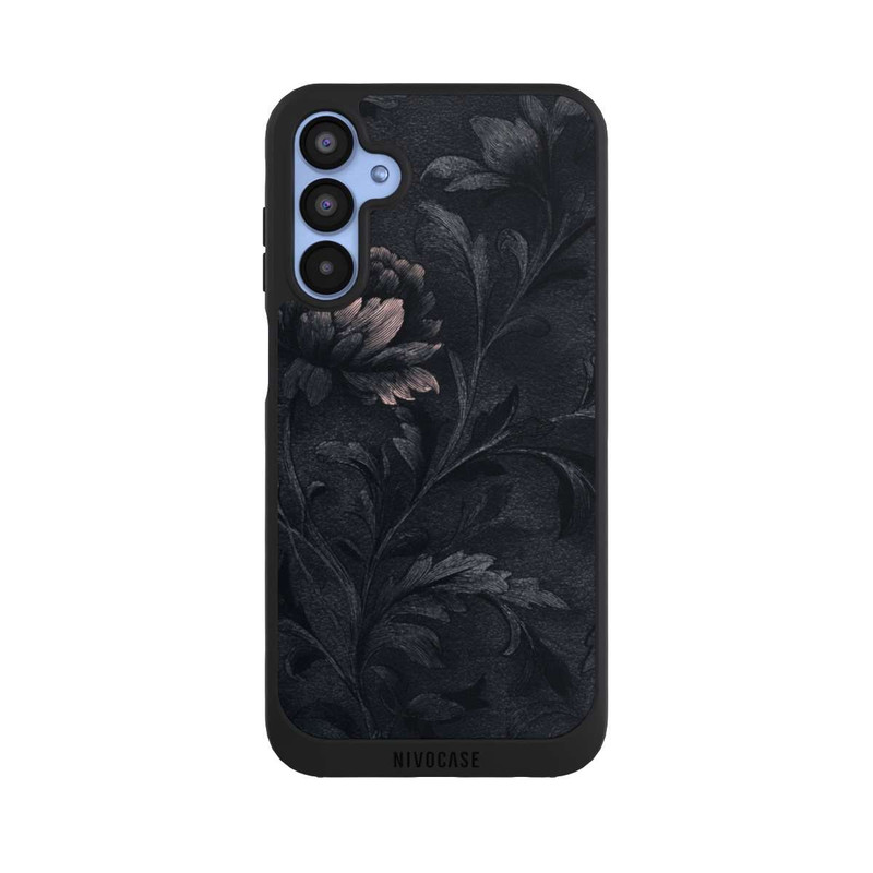 Galaxy A15 5G NIVOpure Dunkles Blumenmuster Vintage