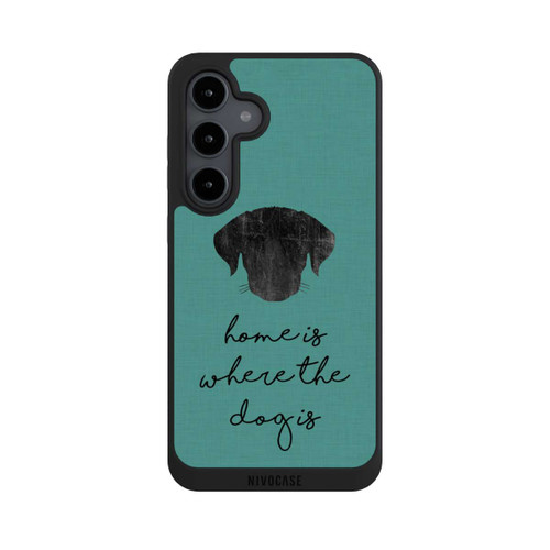 Samsung Galaxy S24 FE 5G NIVOpure Home Is Where The Dog Is - Black on Turquoise 