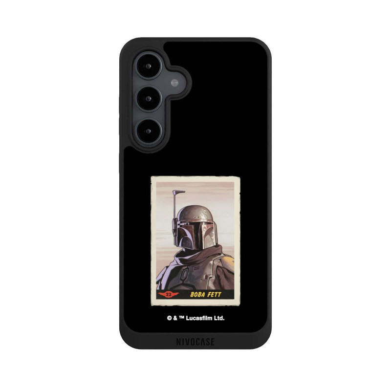 Galaxy S24 FE NIVOpure Boba Fett Badges Schwarzer Hintergrund
