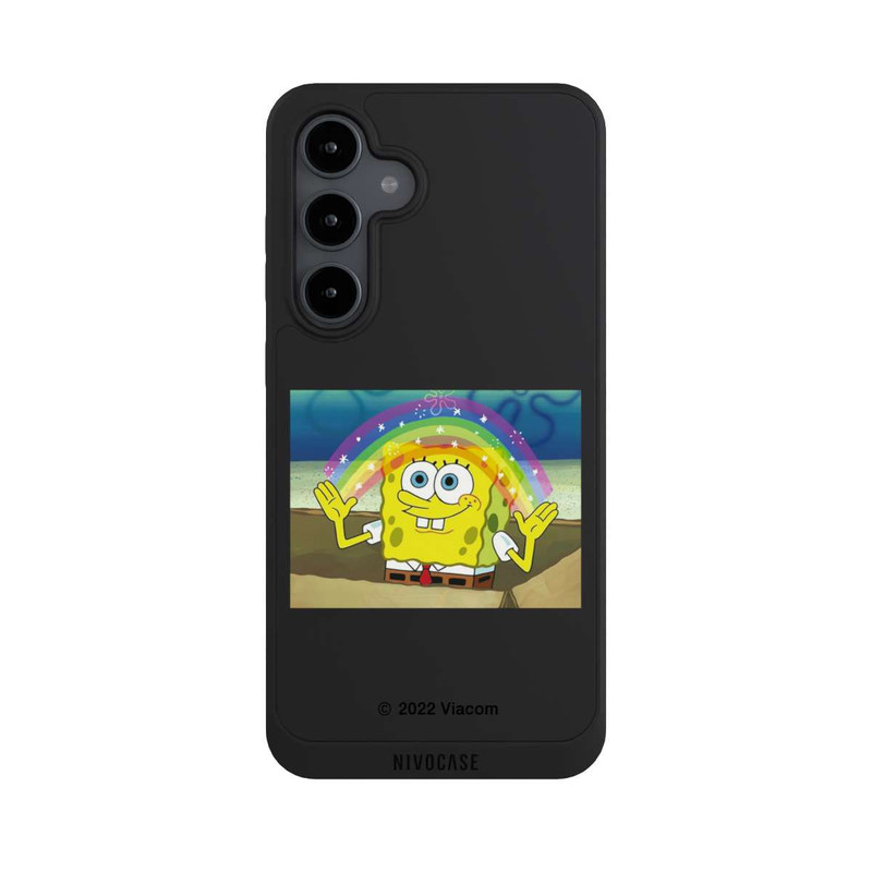 Galaxy S24 FE NIVOpure Spongebob - Regenbogen Meme transparent