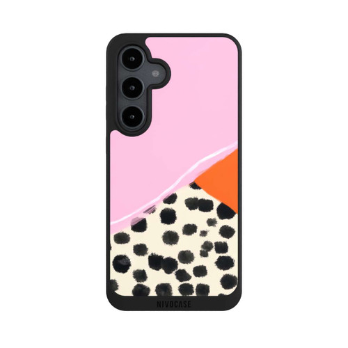 Samsung Galaxy S24 FE 5G NIVOpure Pink and Orange Modern Art with Dots