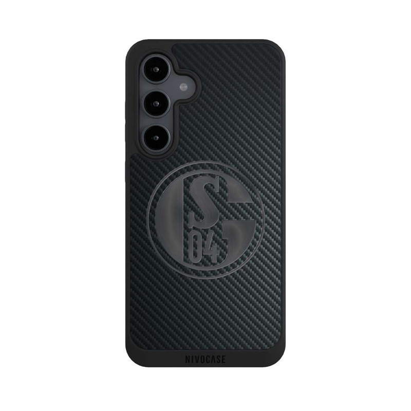 Galaxy S24 FE NIVOpure Schalke 04 Carbon Look