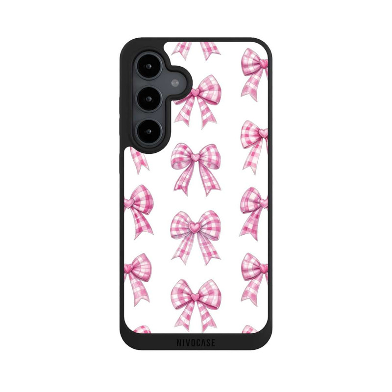 Galaxy S24 FE NIVOpure Pink Gingham Hearts and Bows with AI