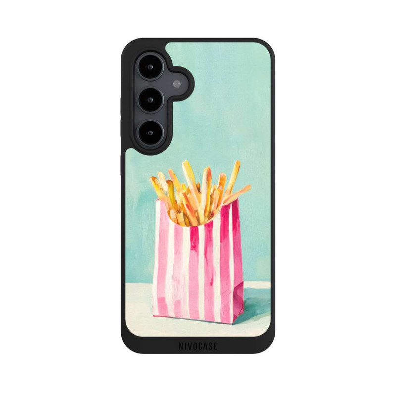 Galaxy S24 FE NIVOpure Retro Pommes Blau Watercolor
