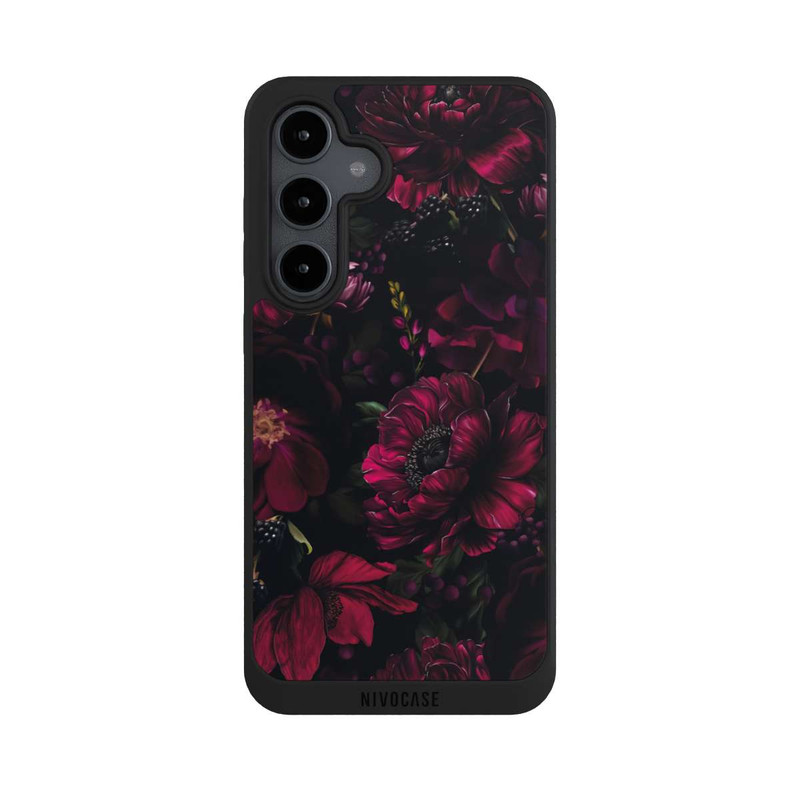 Galaxy S24 FE NIVOpure Dunkle Rote Blumen Liebe