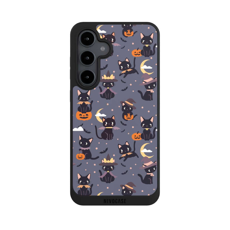 Galaxy S24 FE NIVOpure Cute Halloween Witch Cats and Pumpkins