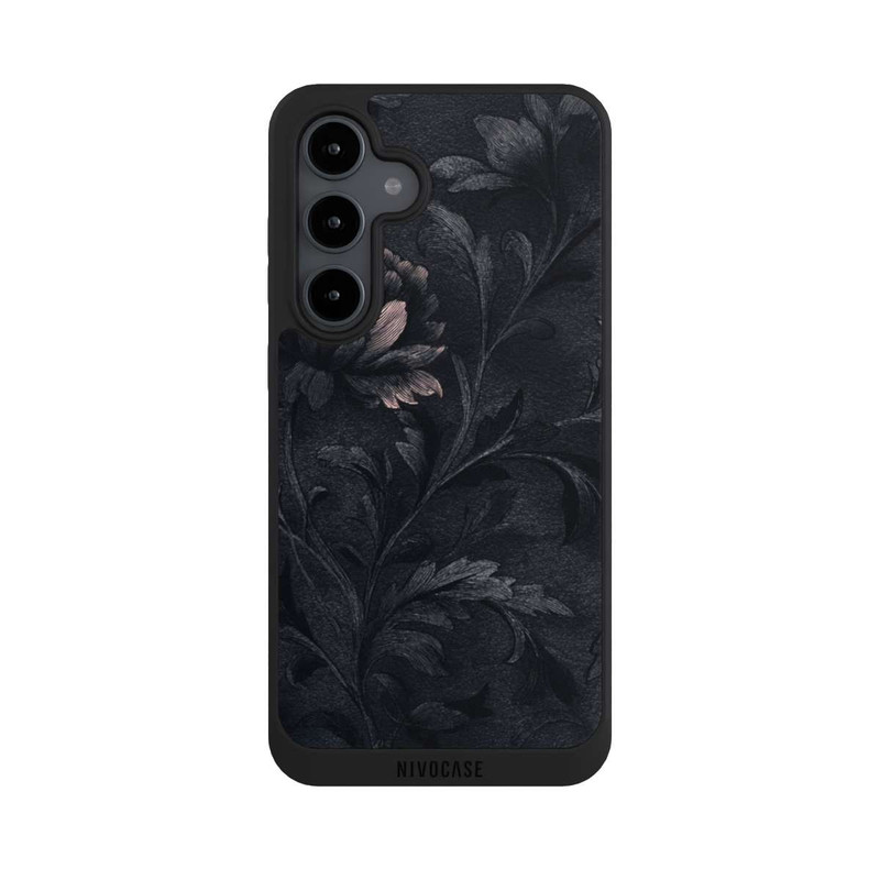 Galaxy S24 FE NIVOpure Dunkles Blumenmuster Vintage