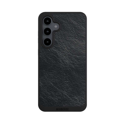 Samsung Galaxy S24 FE 5G NIVOpure Schwarzer Lederlook Hintergrund