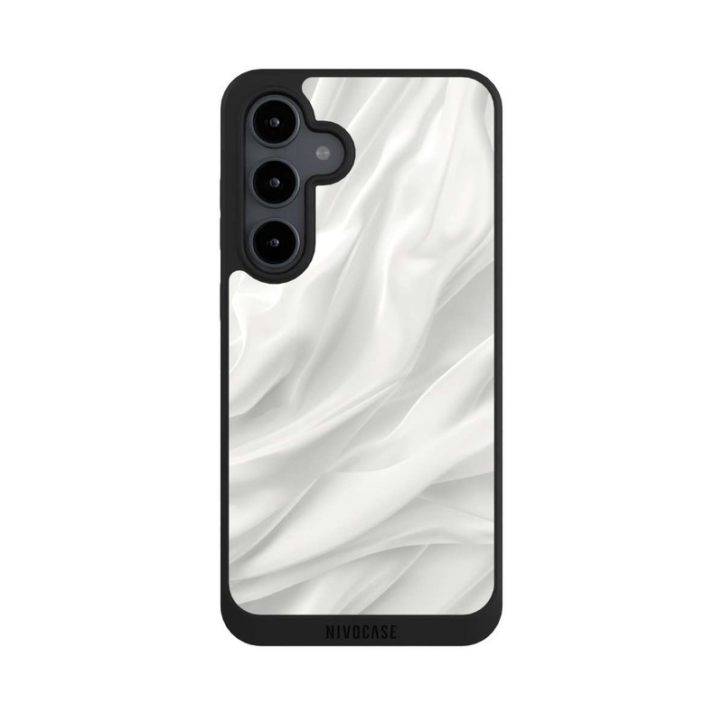Galaxy S24 FE NIVOpure Weiße Seidenmatte Textur mit KI