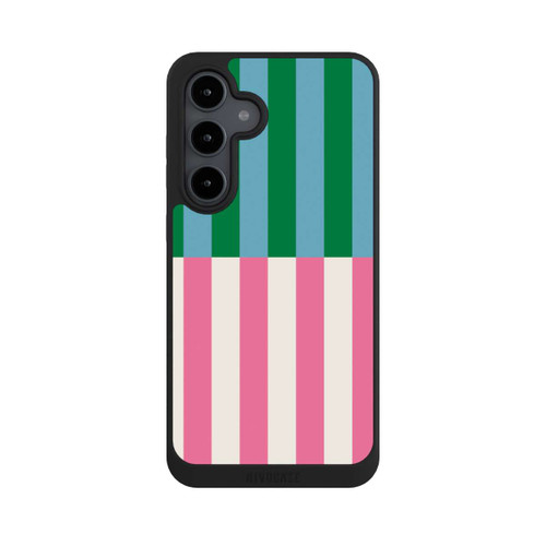 Samsung Galaxy S24 FE 5G NIVOpure Streifenmuster Grün Rosa