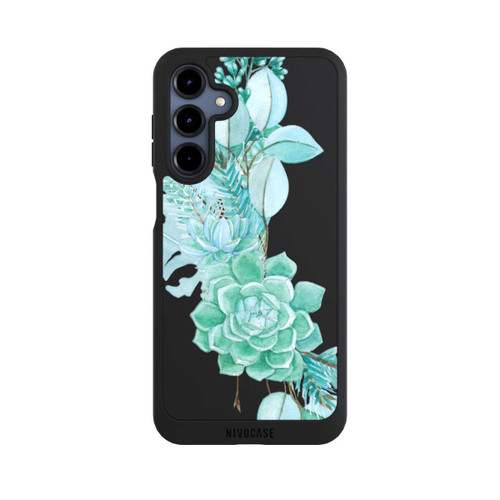 Samsung Galaxy A16 5G NIVOpure Sukkulenten Blumen Mintgrün Transparent