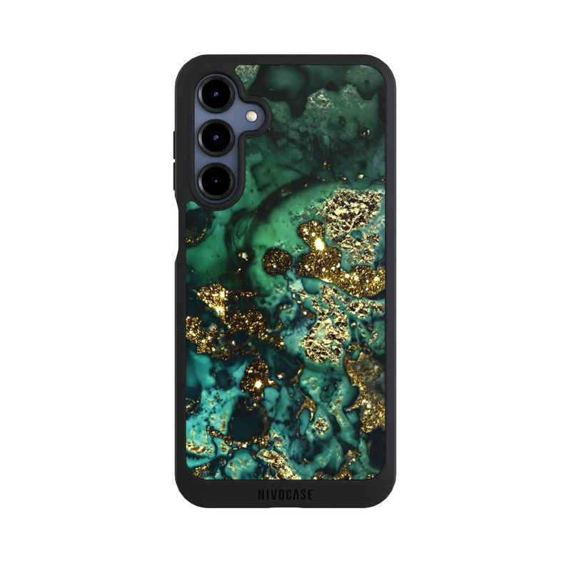 Galaxy A16 5G NIVOpure Cyan Glitzer Marmorlook