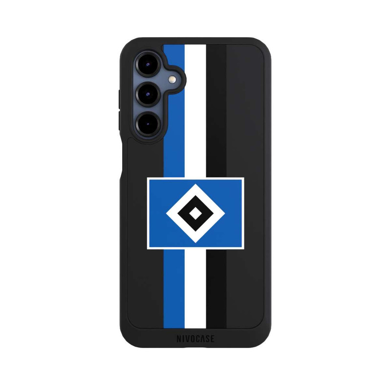 Galaxy A16 5G NIVOpure HSV Streifen - Blau-Weiß-Schwarz - ohne Hintergrund