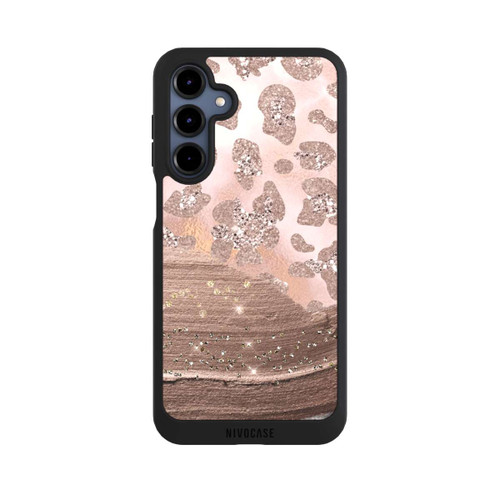 Samsung Galaxy A16 5G NIVOpure Silberner Leoparden Glitzerlook