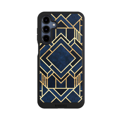 Samsung Galaxy A16 5G NIVOpure Kunst Deko Blau Golddruck