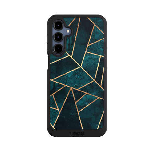 Samsung Galaxy A16 5G NIVOpure Tief Blaugrün Stein Gold Druck