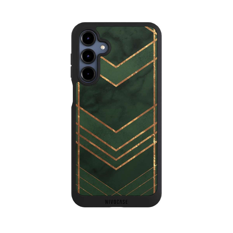 Galaxy A16 5G NIVOpure Dark Green Pattern Golden Stripes