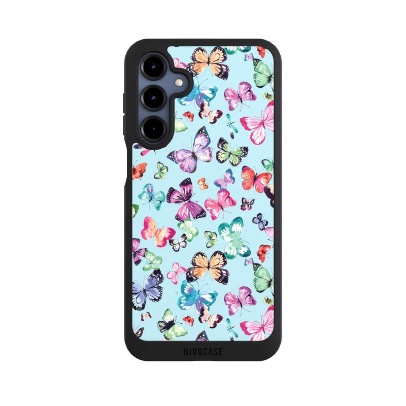 Galaxy A16 5G NIVOpure Papillons Rose Orange Bleu