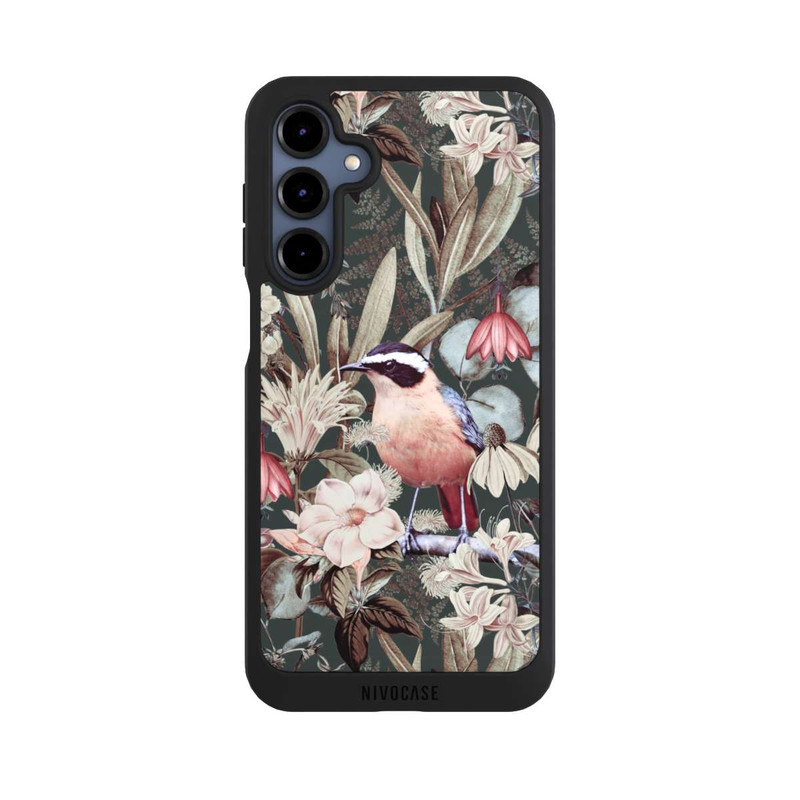Galaxy A16 5G NIVOpure Orangefarbener Vogel im Vintage Blumenmuster