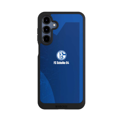 Samsung Galaxy A16 5G NIVOpure Schalke 04 Blauer Hintergrund Mit Logo