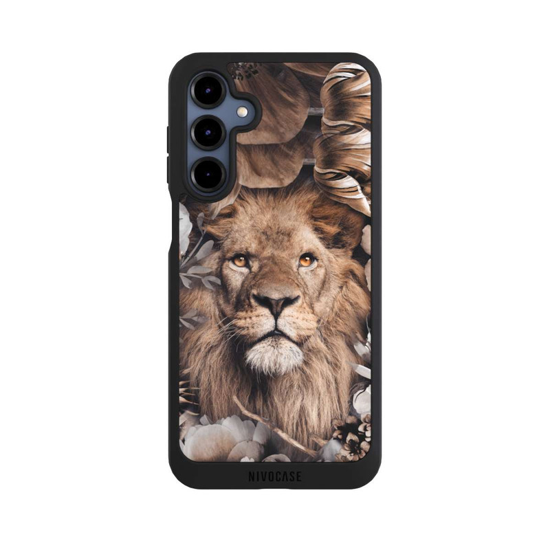 Galaxy A16 5G NIVOpure Löwe Blumenrahmen Beige