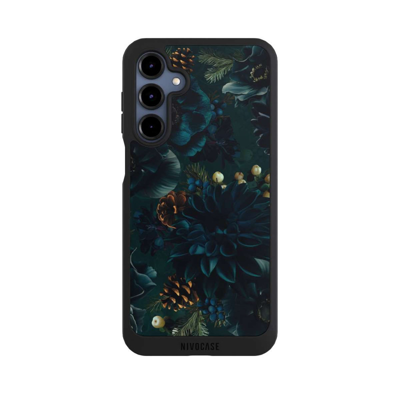 Galaxy A16 5G NIVOpure Motif de fleurs vert et bleu