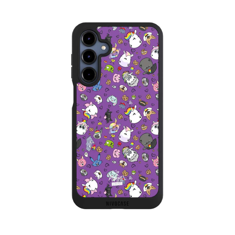 Galaxy A16 5G NIVOpure Muster Lila Hintergrund Pummeleinhorn