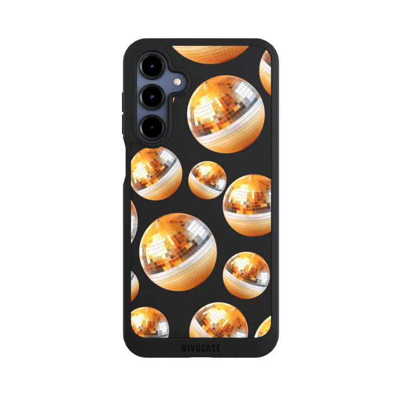 Galaxy A16 5G NIVOpure Discokugel Party Gold Orange Transparent mit KI