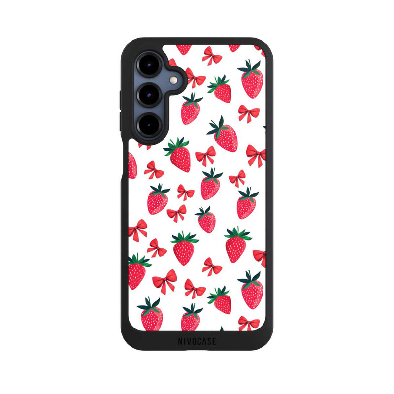 Galaxy A16 5G NIVOpure Strawberry Ribbon Pattern Red