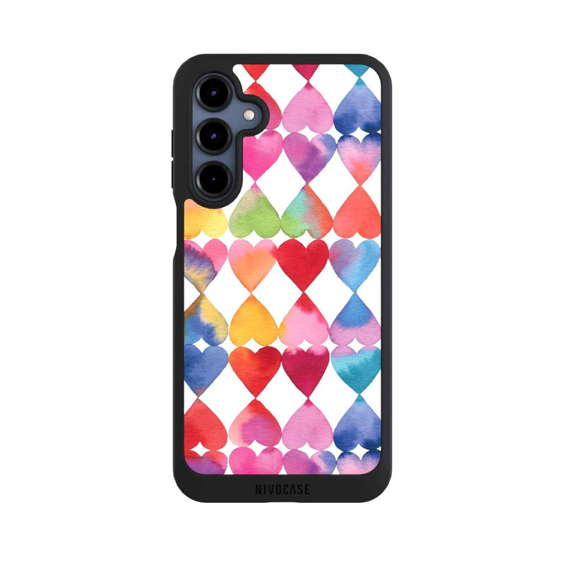 Galaxy A16 5G NIVOpure Colorful Watercolor Hearts Pattern
