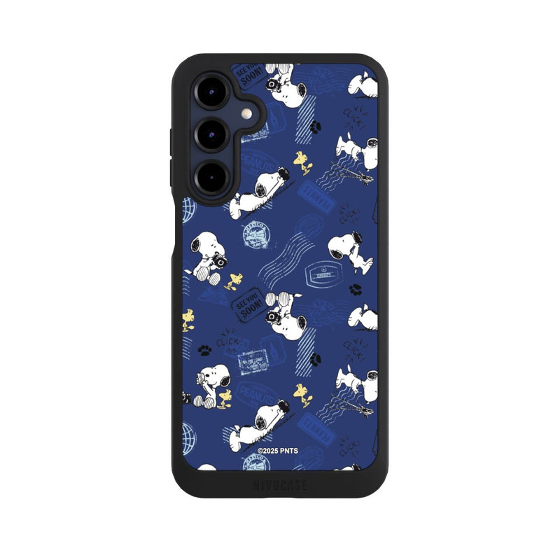 Galaxy A16 5G NIVOpure Peanuts Travel Stamps Pattern Blue