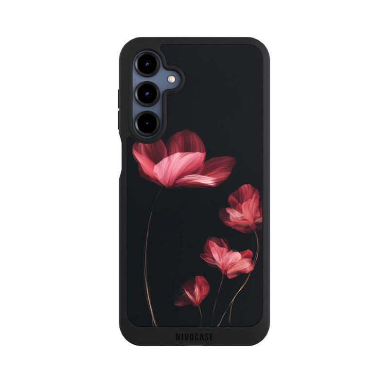 Galaxy A16 5G NIVOpure Fleurs Bordeaux Noires