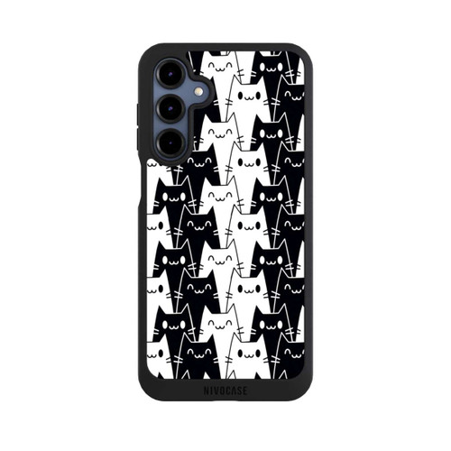 Samsung Galaxy A16 5G NIVOpure Cat Wallpaper Black White