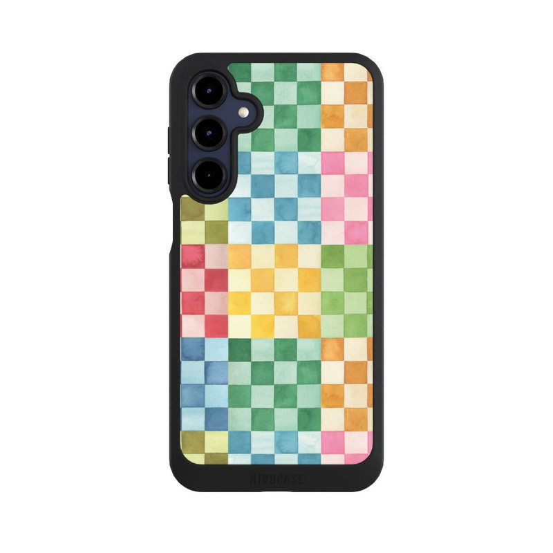 Galaxy A16 5G NIVOpure Checkerboard Watercolor Chess Geometric Red