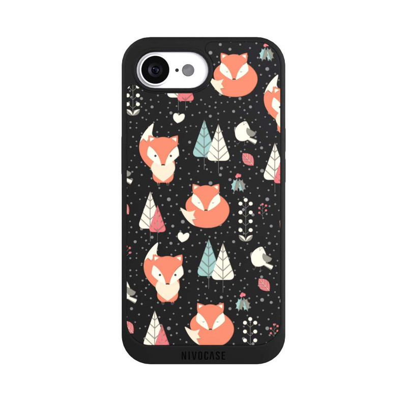 iPhone 16e NIVOpure Fox Pattern transparent