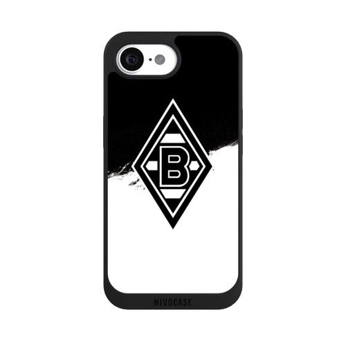 Apple iPhone 16e NIVOpure Borussia Scratch Schwarz-Weiss